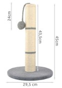 Purlov Drapak dla kota - słupek szary 45cm