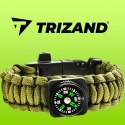 Trizand Bransoletka SURVIVAL z akcesoriami - zielona