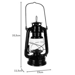 Iso Trade Lampa naftowa czarna 24cm