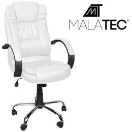 Malatec Fotel biurowy skóra eko - biały Malatec 23240