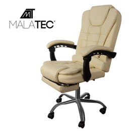 Malatec Fotel biurowy z podnóżkiem- biały Malatec 23287