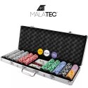 Malatec Poker - zestaw 500 żetonów w walizce HQ 23529