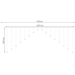 Iso Trade Kurtyna świetlna 136LED USB ciepły biały KŚ19738